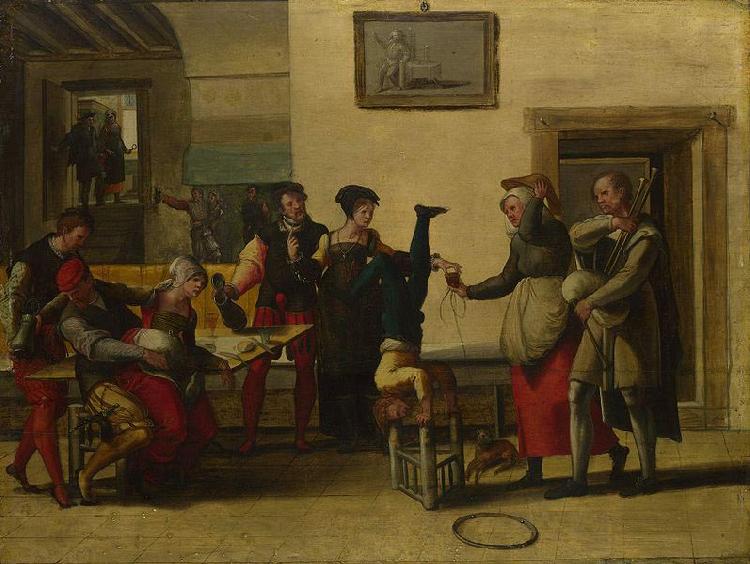 The Brunswick Monogrammist Itinerant Entertainers in a Brothel China oil painting art